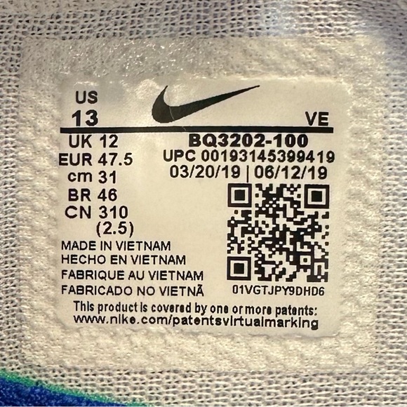 Nike Zoom Gravity Racer #BQ3202-100 Blue/White Men's Running Shoes Size 13 EUC - Picture 11 of 11